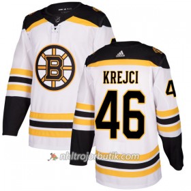Män Ishockey Boston Bruins Tröja David Krejci 46 Adidas 2017-2018 Vit Authentic